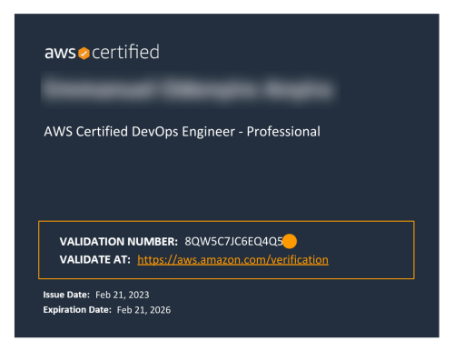 сертификат AWS Certified DevOps Engineer — Professional от aws.amazon.com