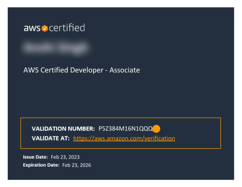 сертификат AWS Certified Developer – Associate от aws.amazon.com