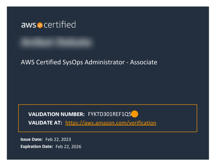 AWS Certified SysOps Administrator – Associate