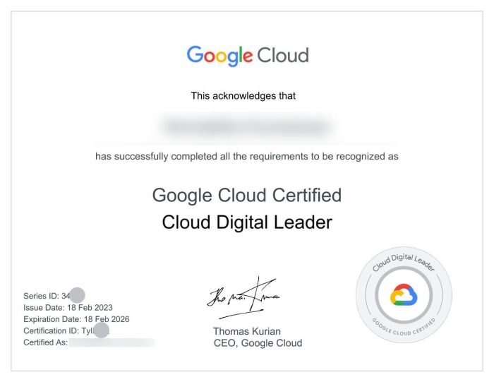 Google cloud Cloud Digital Leader