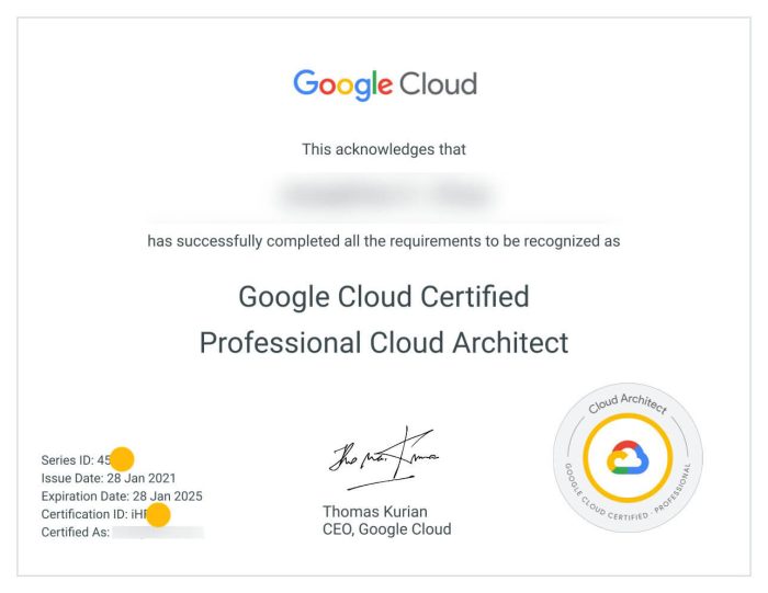 Google cloud Professional Cloud Architect