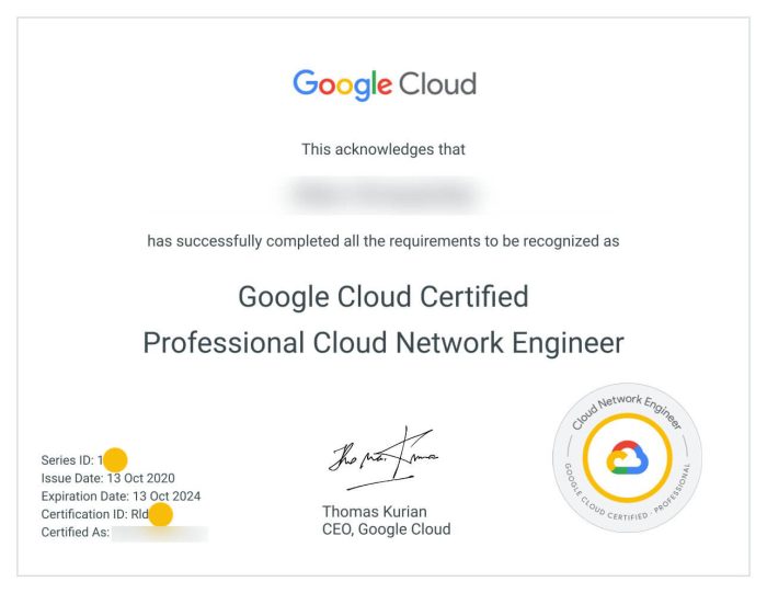 Google cloud Professional Cloud Network Engineer