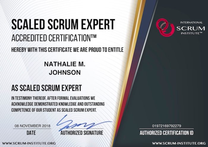 Scaled Scrum Expert Accredited Certification