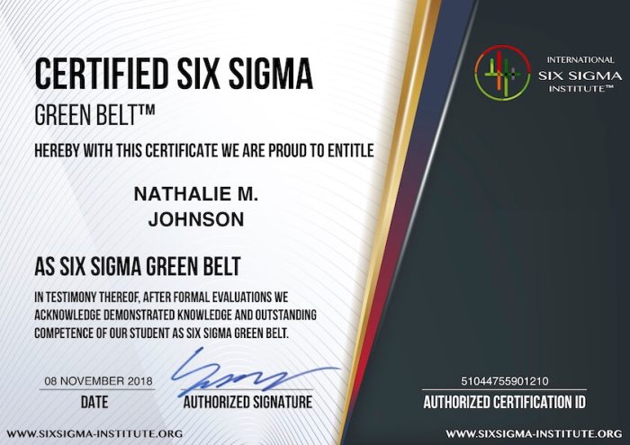 Six Sigma Green Belt