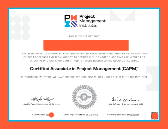 сертификат Certified Associate in Project Management от pmi.org