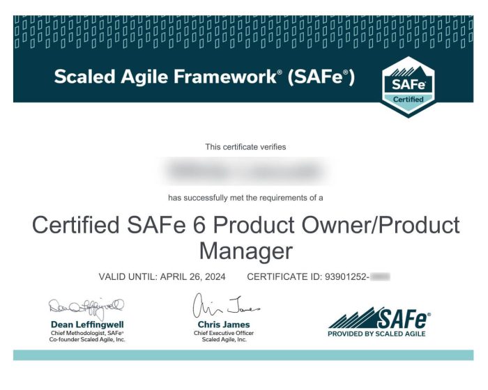 SAFe® Product Owner/Product Manager