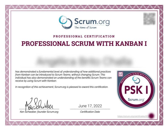 сертификат Professional Scrum Kanban от scrum.org