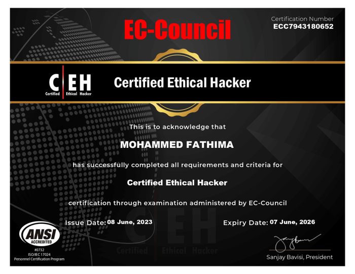 Certified Ethical Hacker