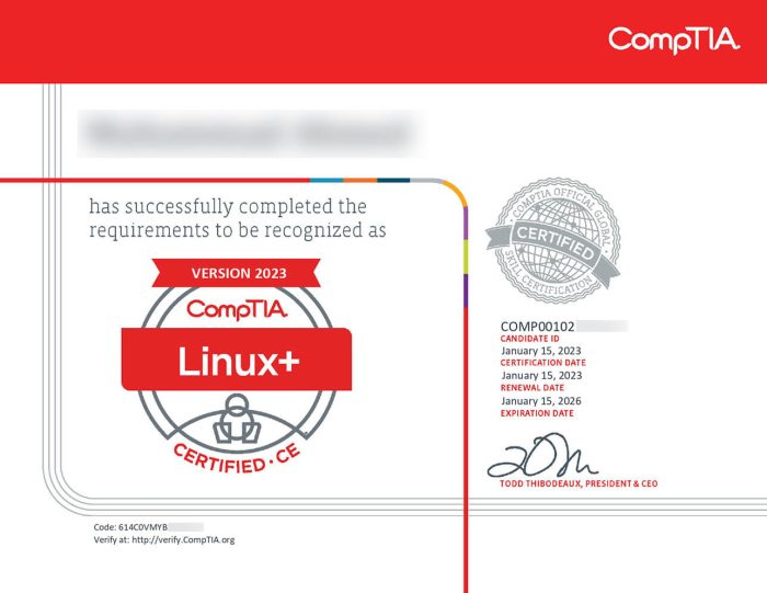 сертификат CompTIA Linux+