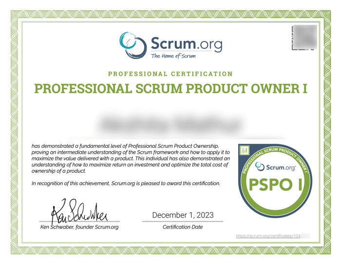 Professional Scrum Product Owner I 01_12_23