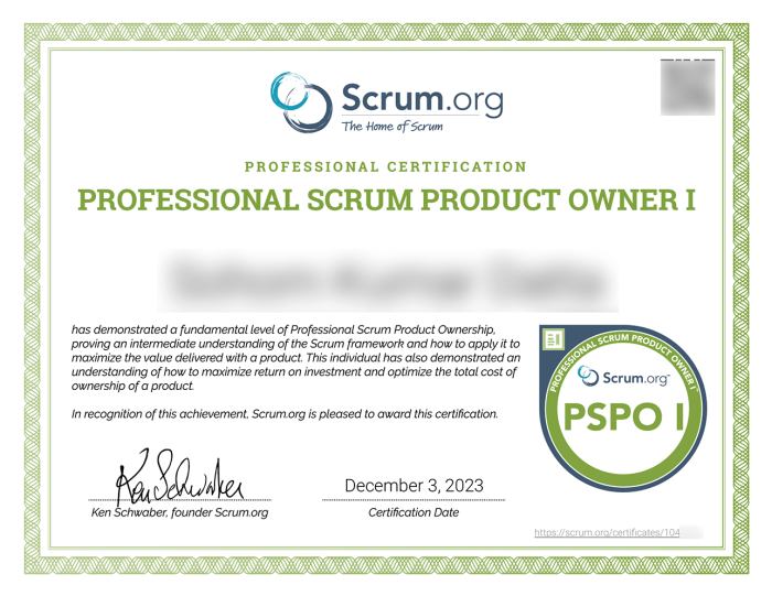 Professional Scrum Product Owner I 03_12_2023