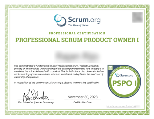 Professional Scrum Product Owner I 30_11_2023