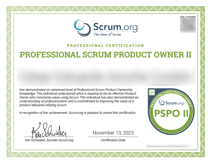 Professional Scrum Product Owner II 13_11_2023