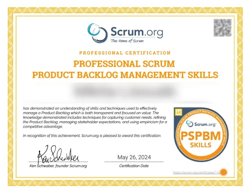 Professional Scrum Product Backlog Management