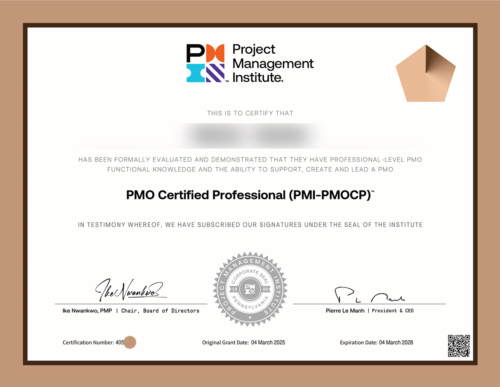 Project Management Office Certified Professional от 4 марта 2025
